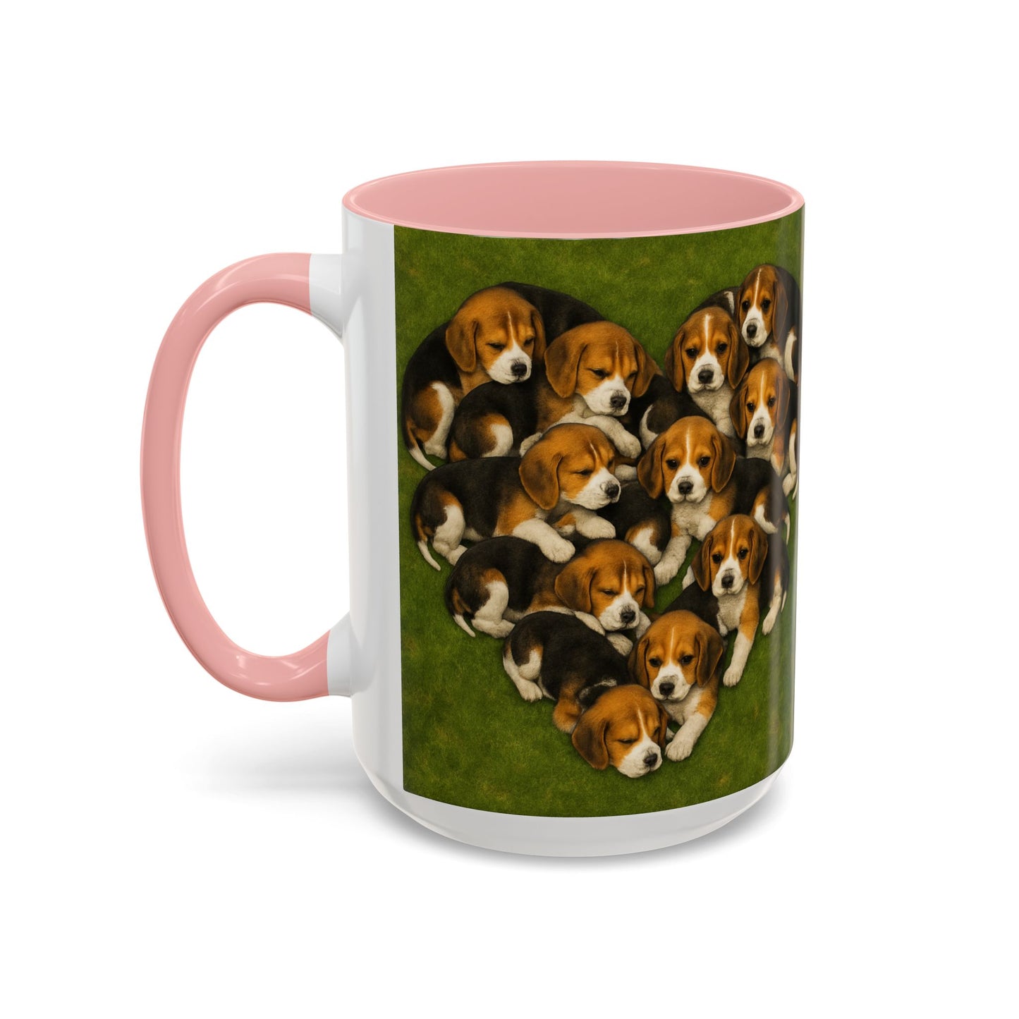 Beagle puppies Accent Coffee Mug - Perfect Gift for Dog Lovers