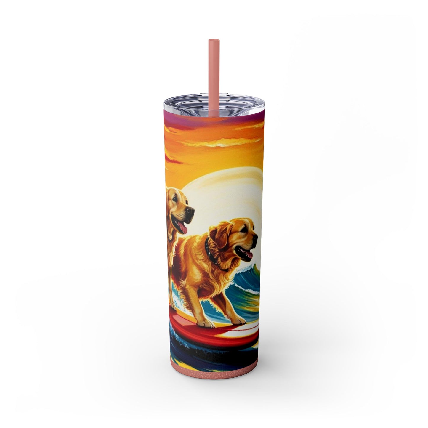 Surf Dogs Tumbler with Straw, 20oz