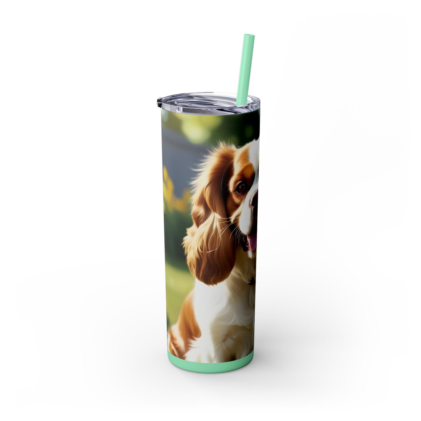 King Charles Spaniel Tumbler with Straw, 20oz