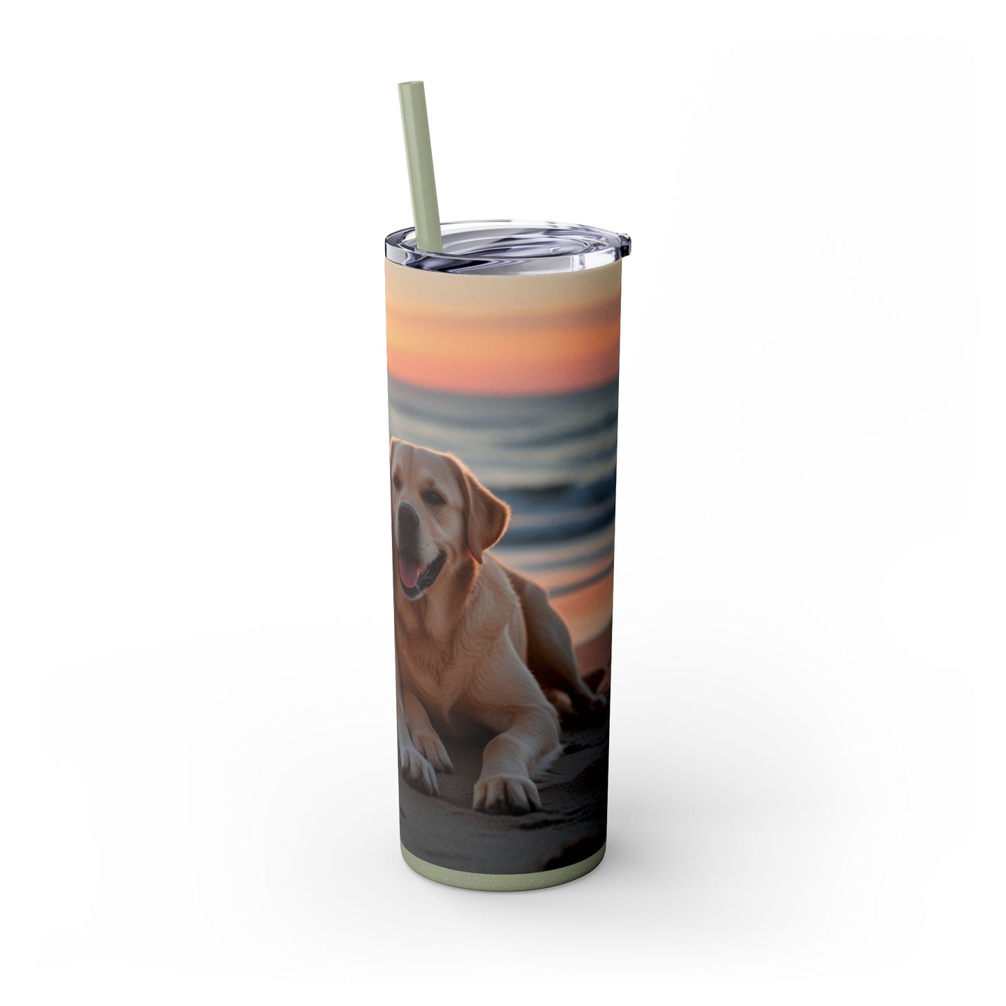 Labrador Retriever Love Skinny Tumbler with Straw, 20oz