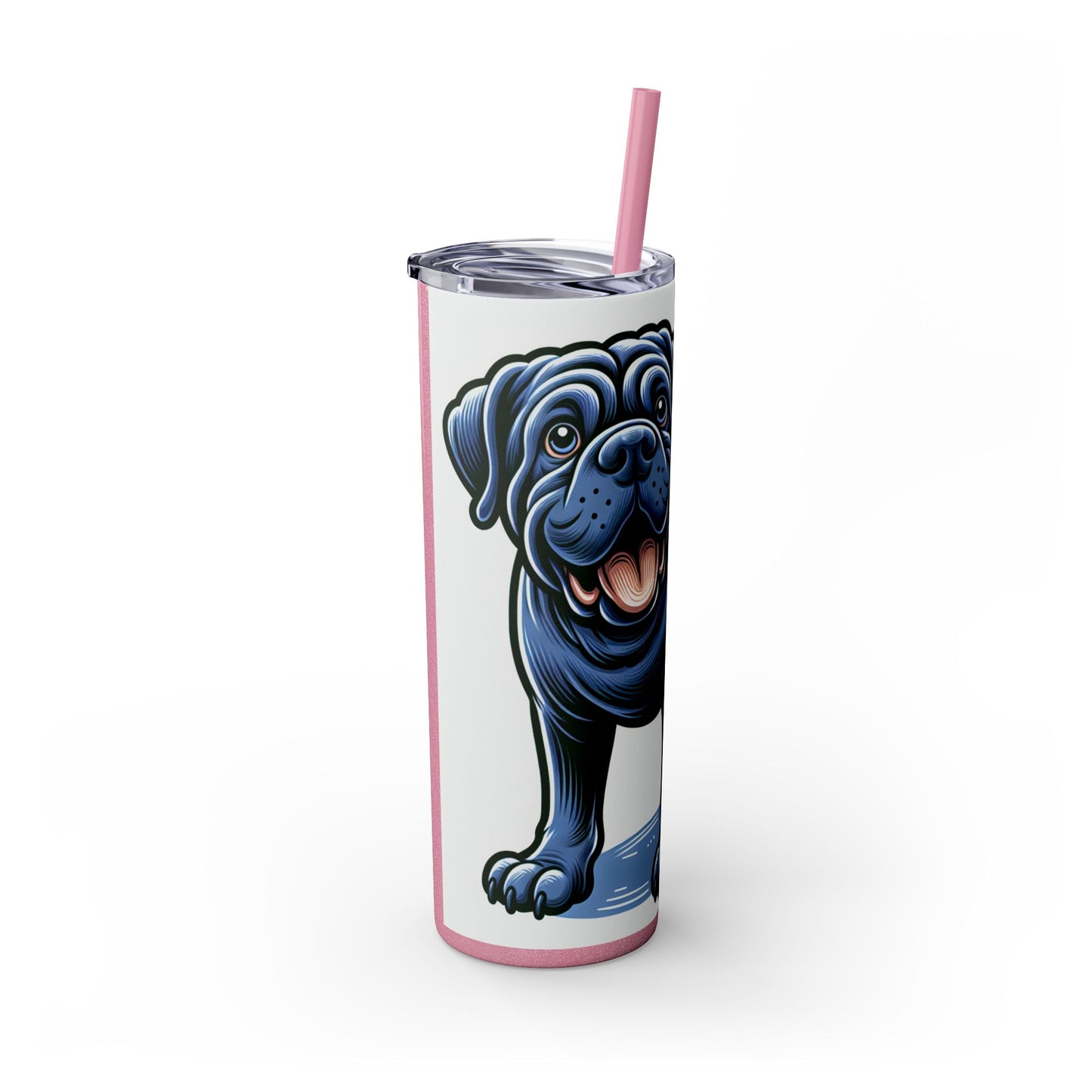 Neapolitan Mastiff Tumbler with Straw, 20oz