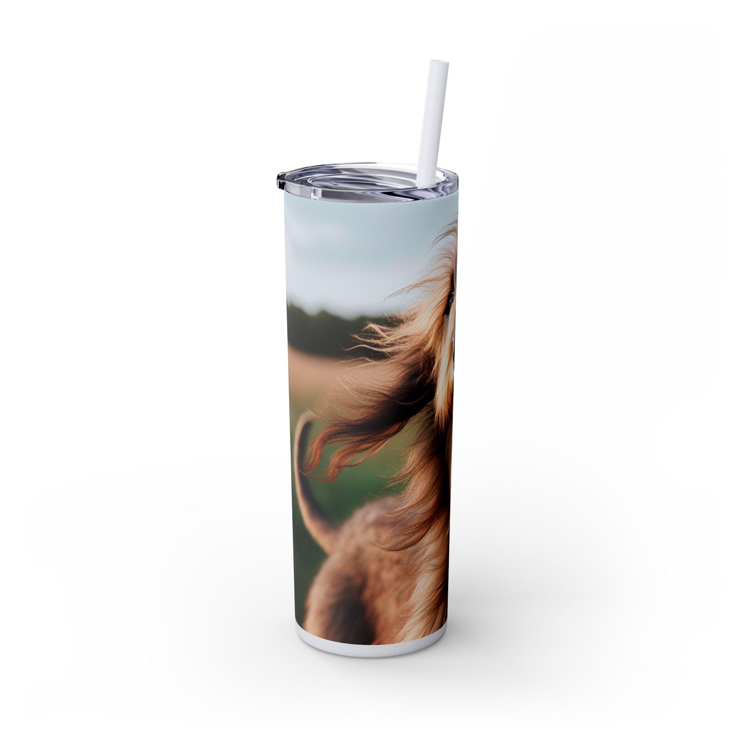 Scottish Deerhound Tumbler with Straw, 20oz