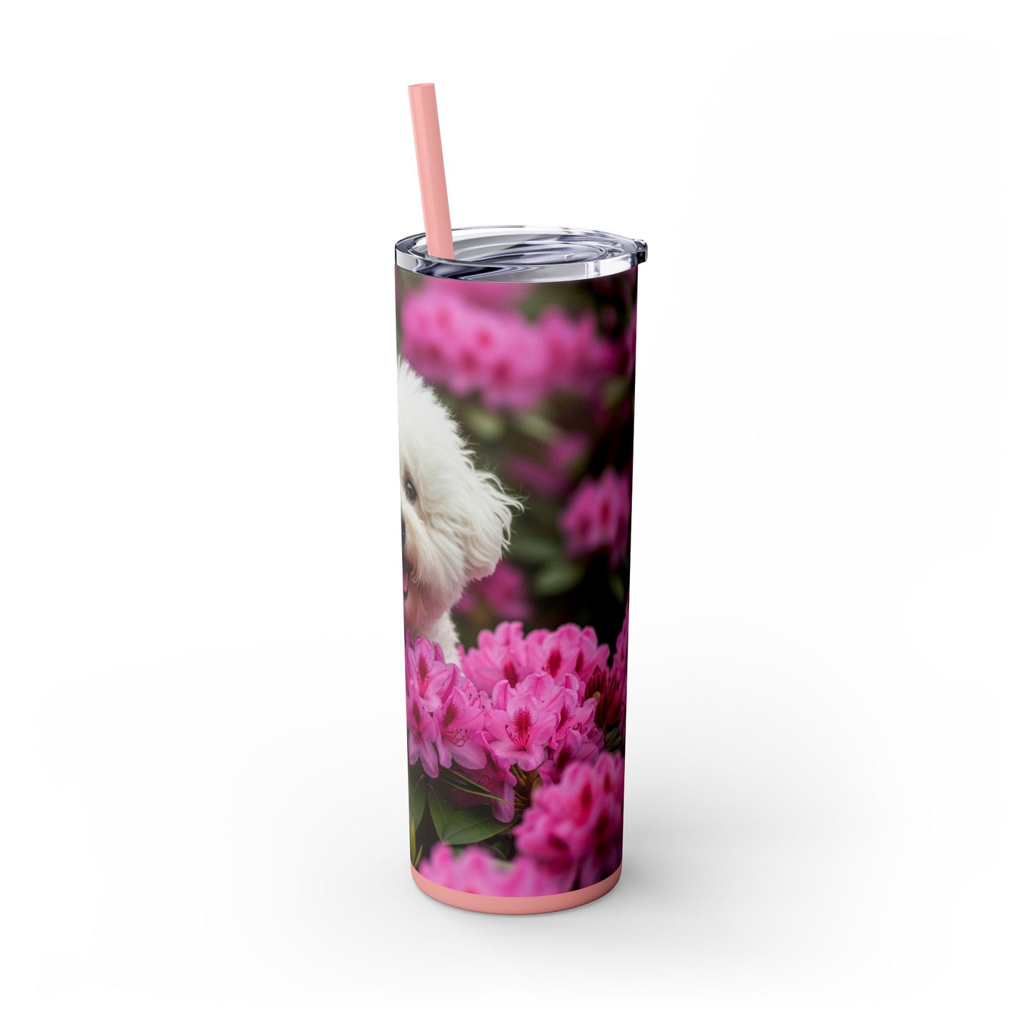 Bichon Frise Tumbler with Straw, 20oz