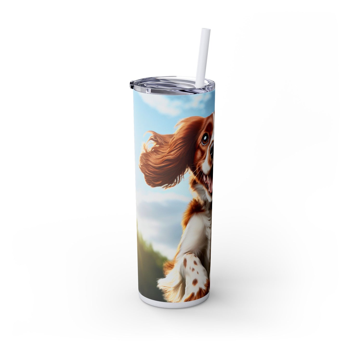 Welsh Springer Spaniel Skinny Tumbler with Straw, 20oz