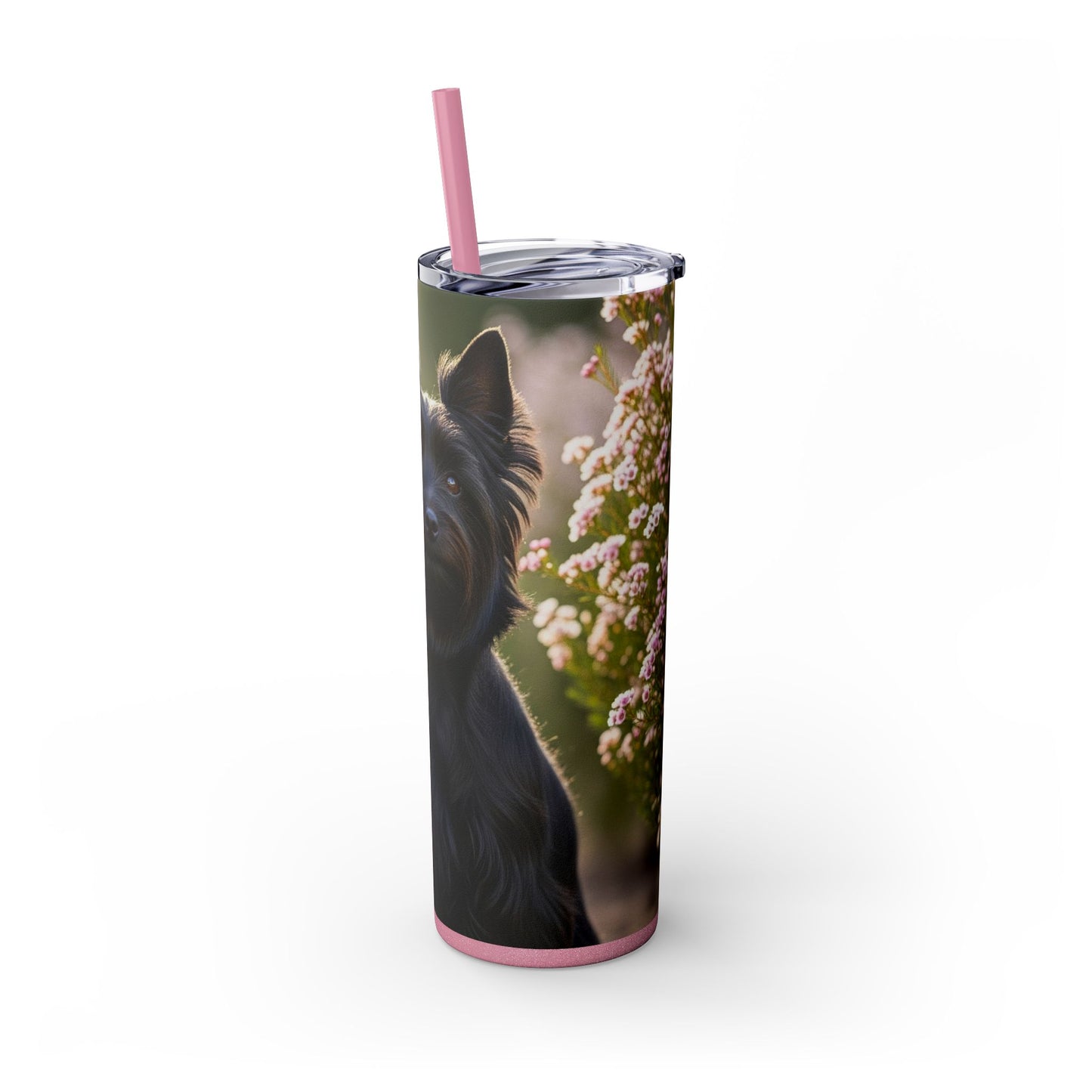 Australian Silky Terrier Tumbler with Straw, 20oz