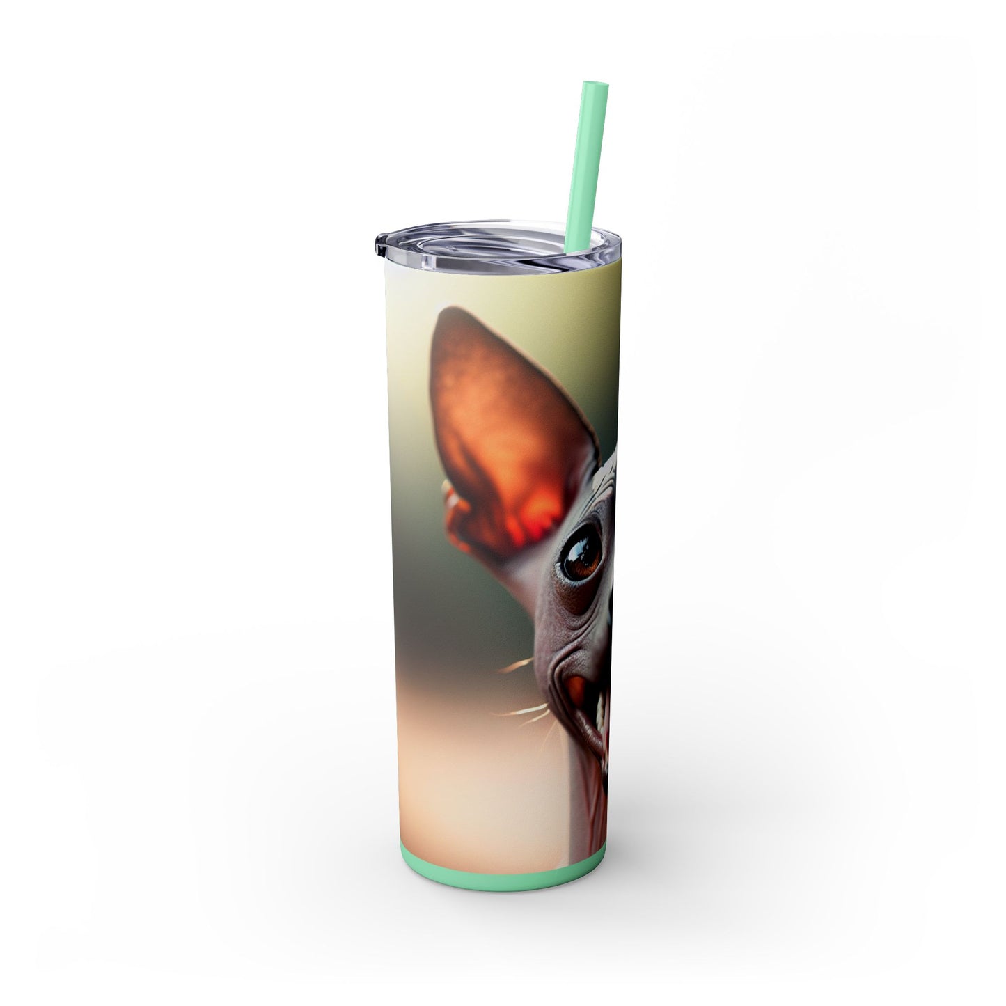 Xoloitzcuintli Skinny Tumbler with Straw, 20oz