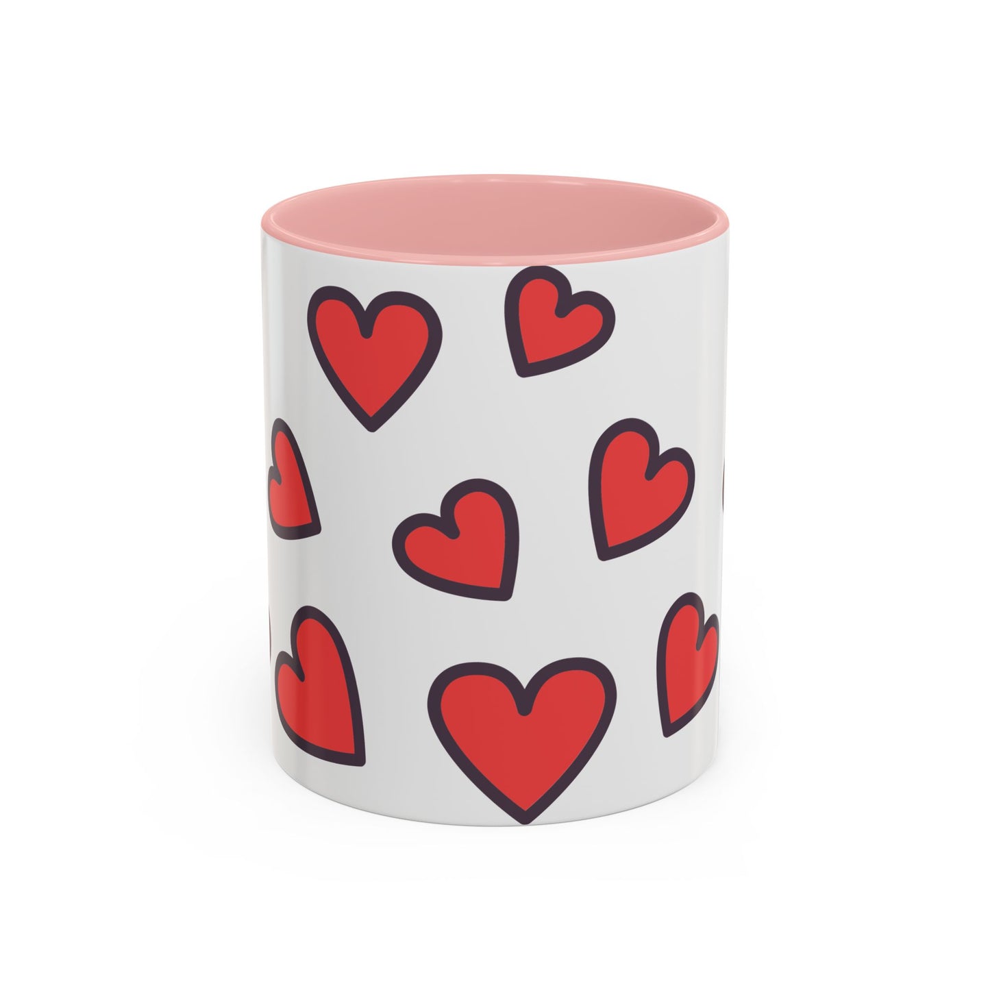 Hearts Accent Coffee Mug - Perfect Gift for Dog Lovers