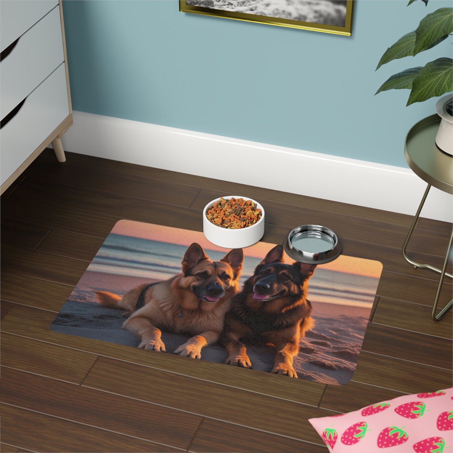 Pet Food Mat (12x18) - German Shepherd Love