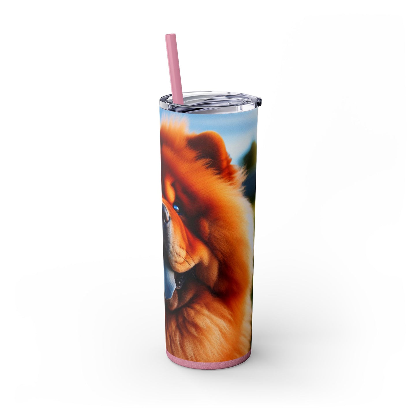 Chow Chow Skinny Tumbler with Straw, 20oz