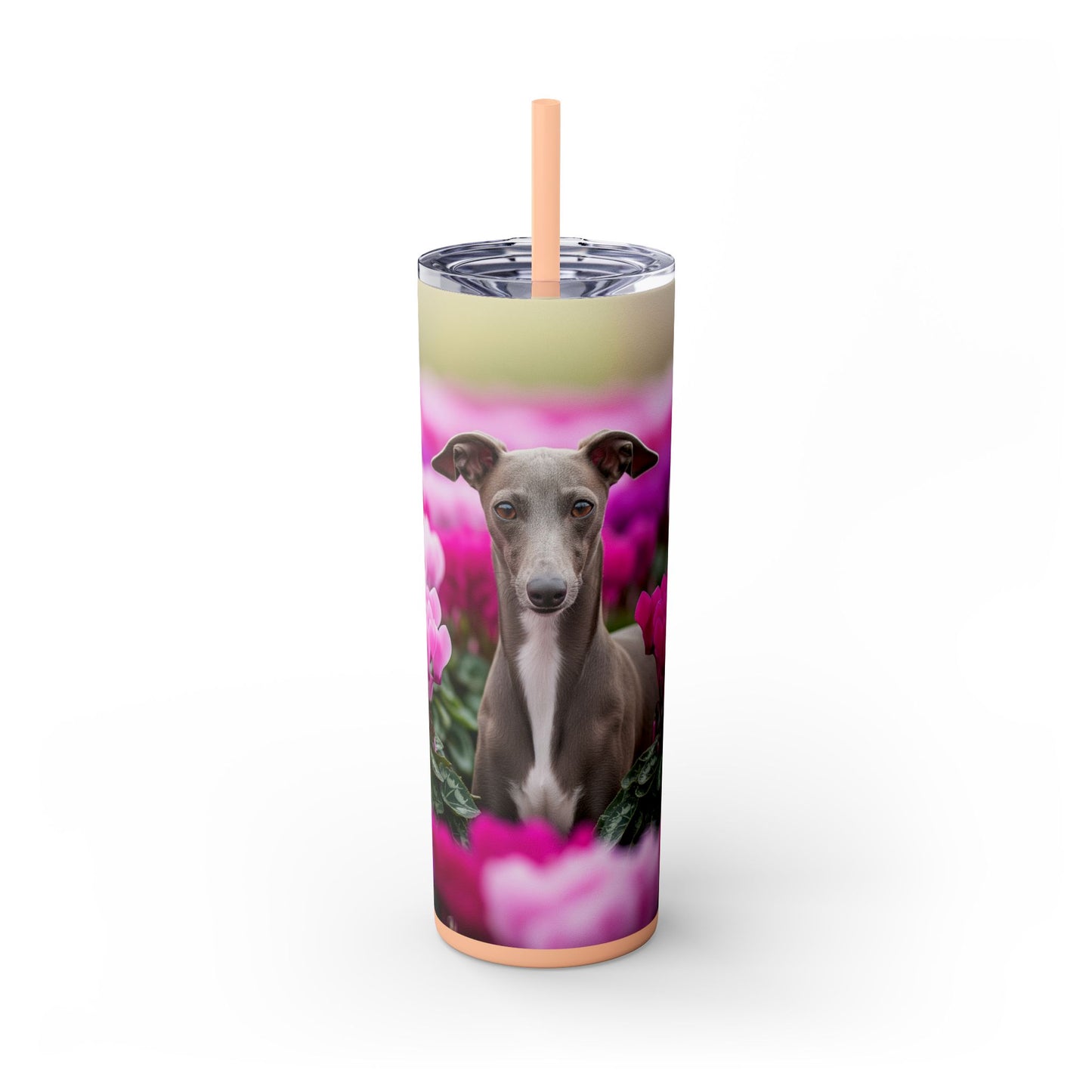 Italian Greyhound Tumbler with Straw, 20oz