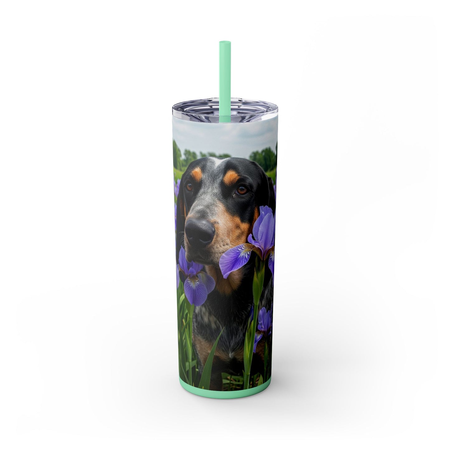 Bluetick Coonhound Tumbler with Straw, 20oz