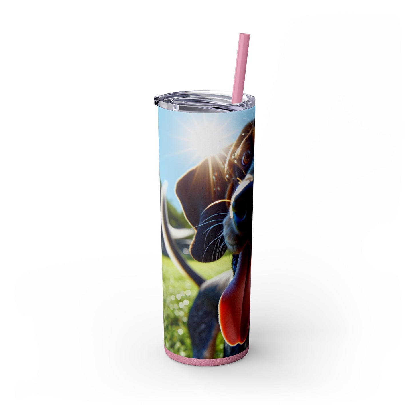 Bluetick Coonhound Tumbler with Straw, 20oz