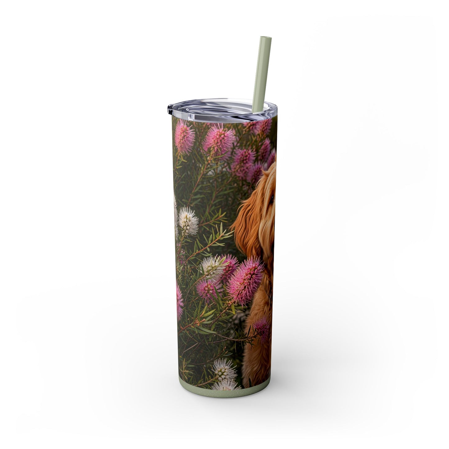 Goldendoodle Tumbler with Straw, 20oz