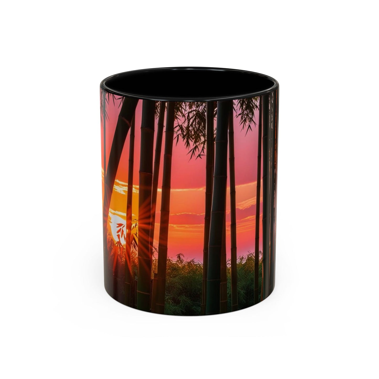 Bamboo Forest Sunrise Accent Coffee Mug - Perfect Gift for Dog Lovers