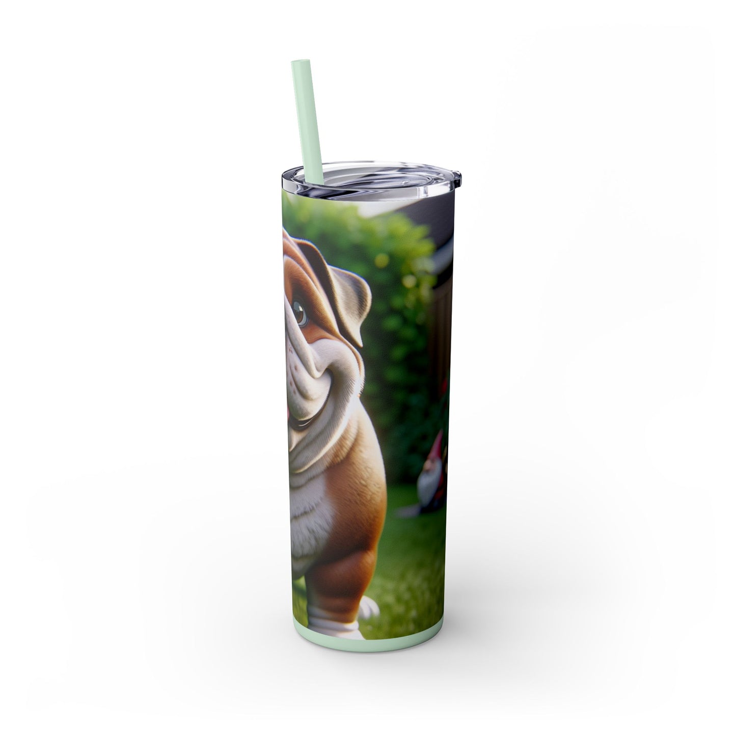 Olde English Bulldogge Tumbler with Straw, 20oz