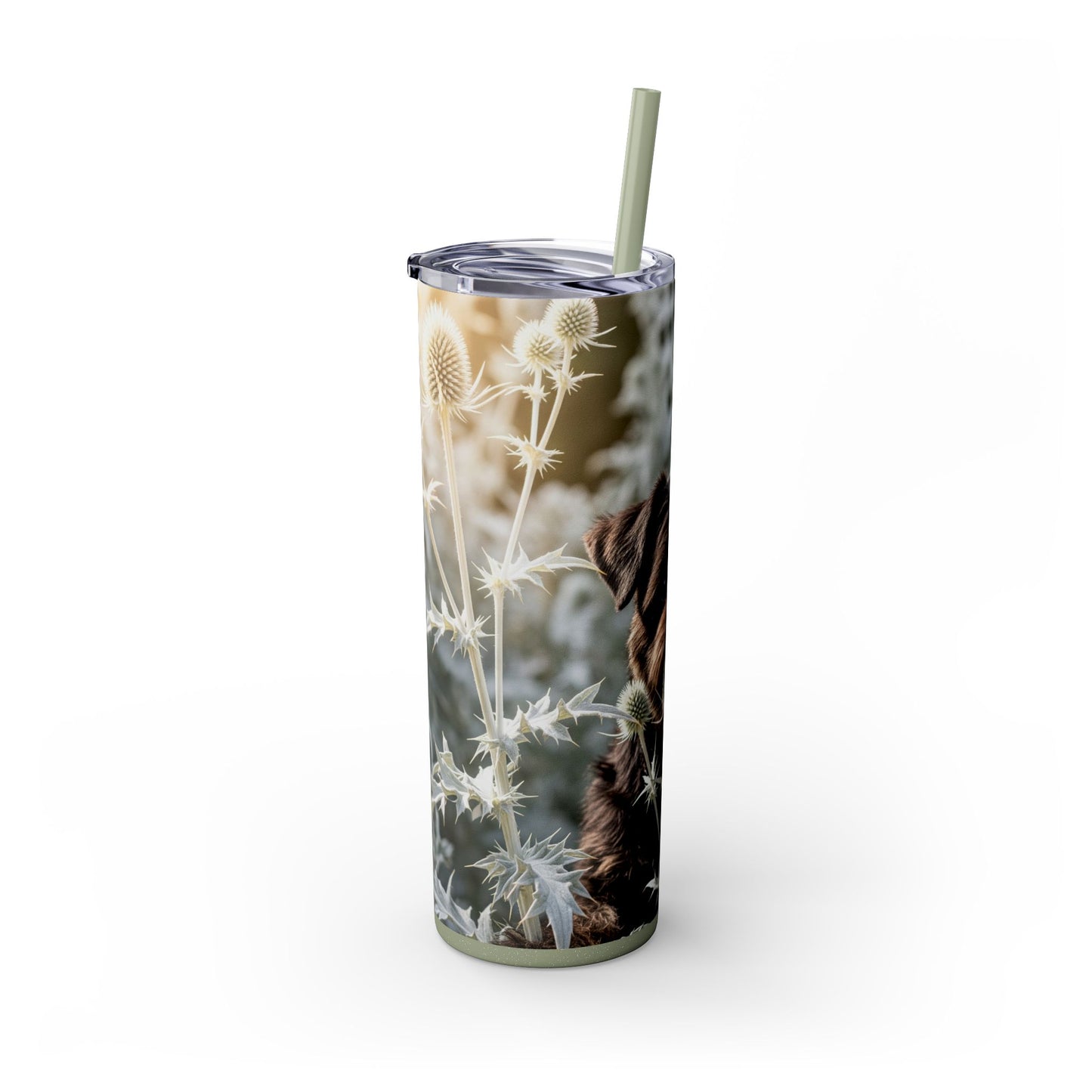 Affenpinscher Skinny Tumbler with Straw, 20oz