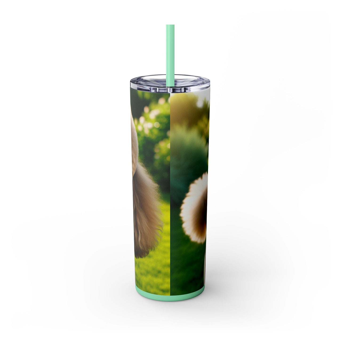 Standard Poodle Skinny Tumbler with Straw, 20oz