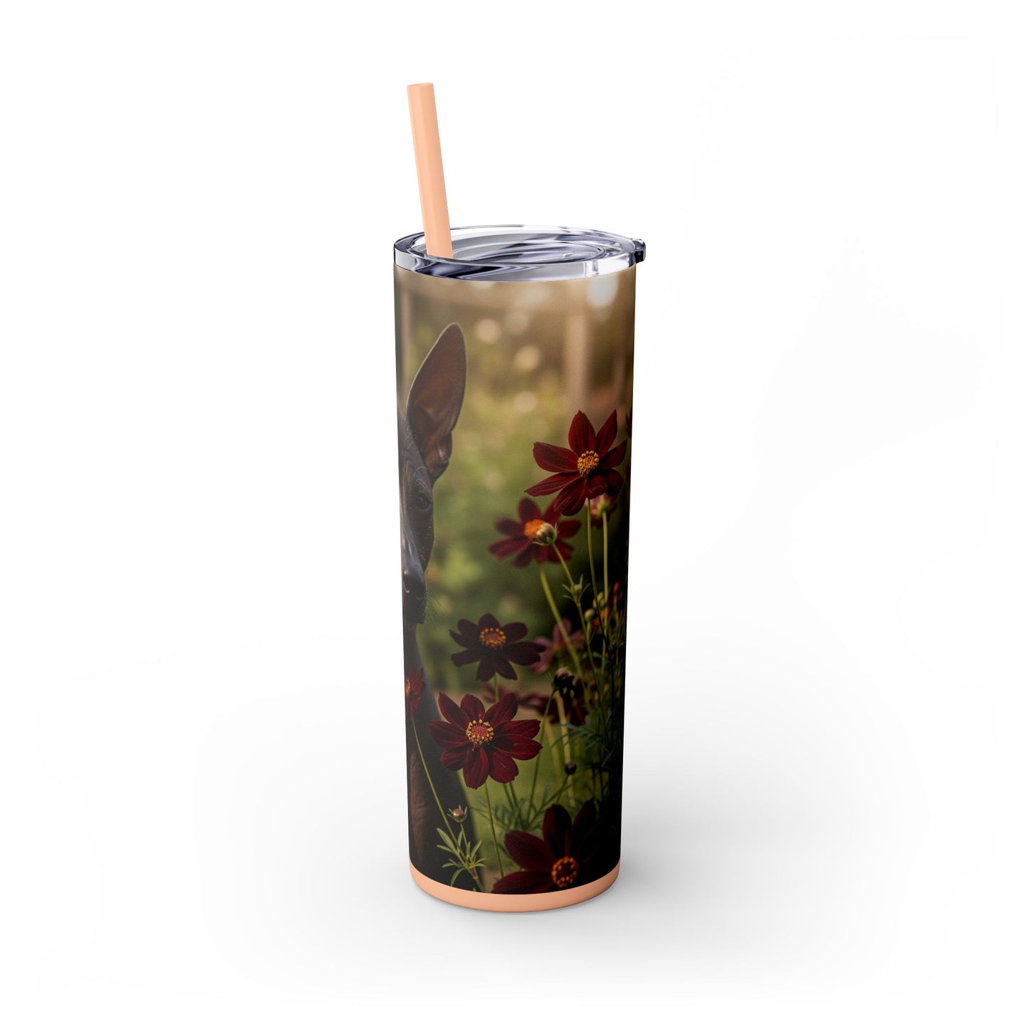 Xoloitzcuintli Skinny Tumbler with Straw, 20oz
