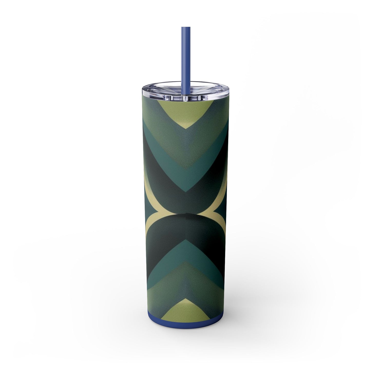 Optical Illusion Skinny Tumbler with Straw, 20oz