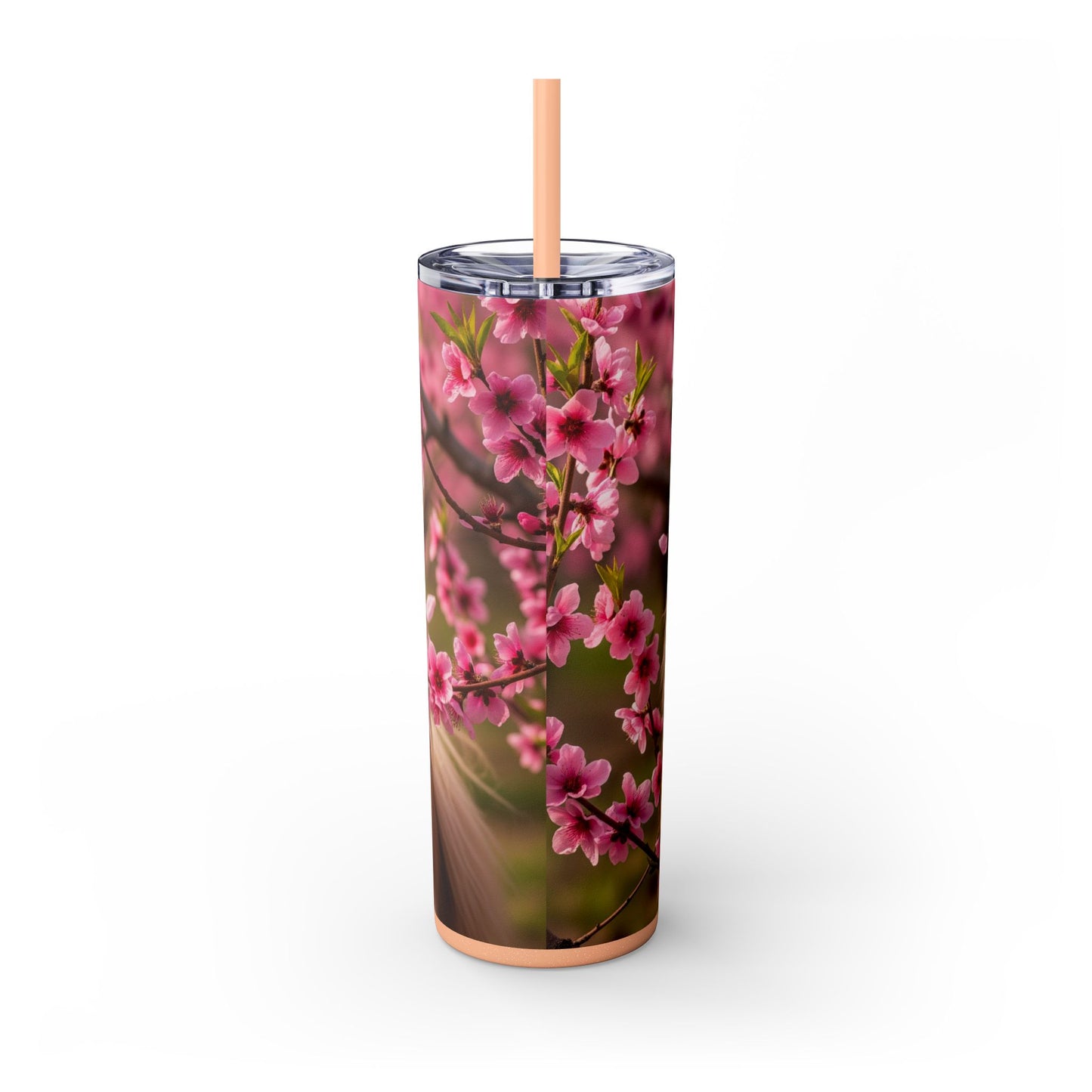 Pekingese Skinny Tumbler with Straw, 20oz