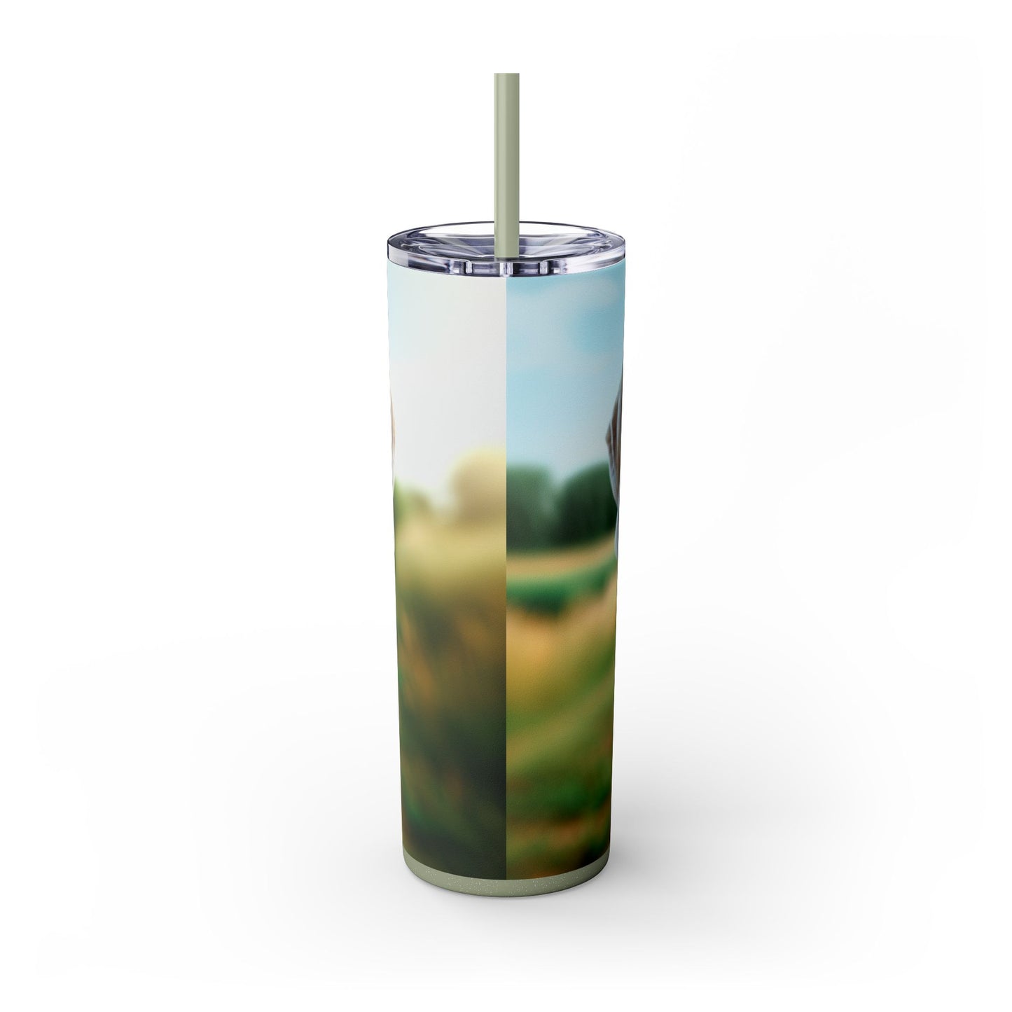 Weimaraner Skinny Tumbler with Straw, 20oz