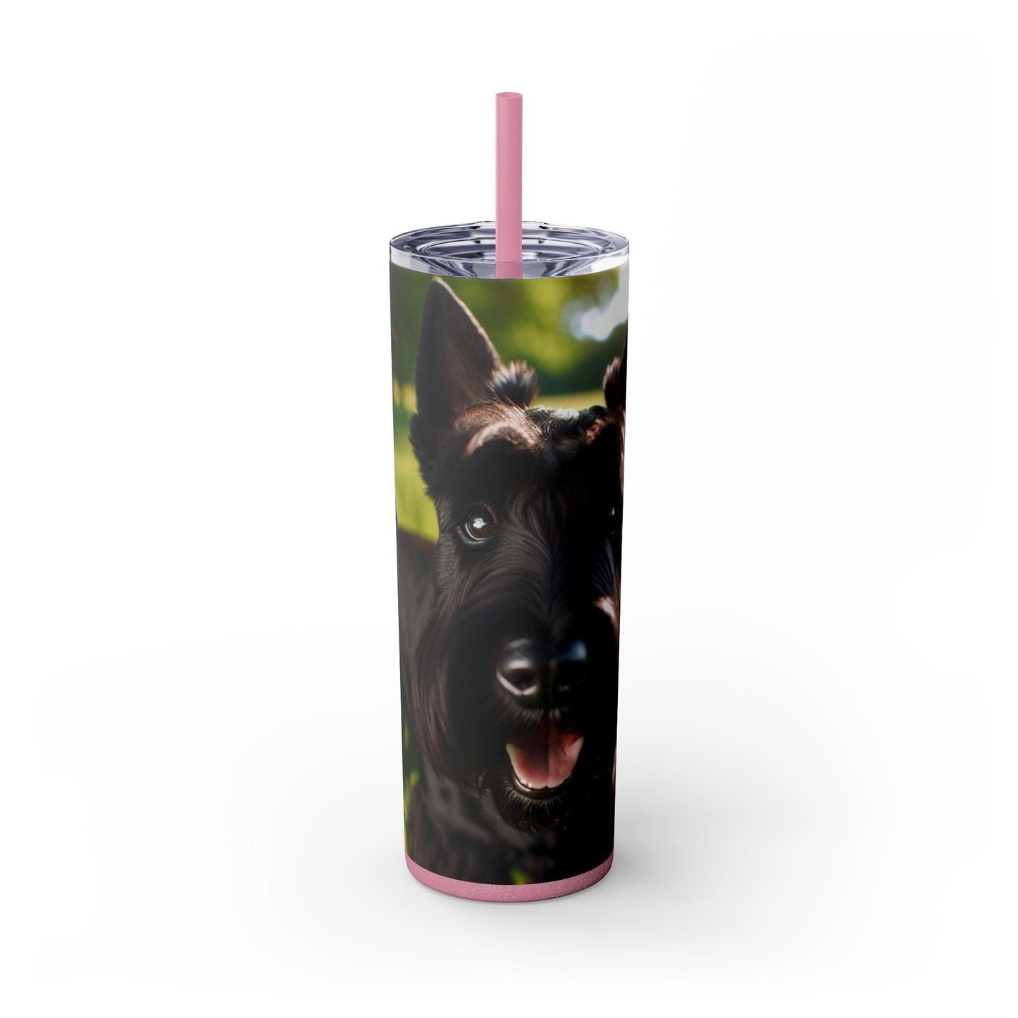 Scottish Terrier Skinny Tumbler with Straw, 20oz