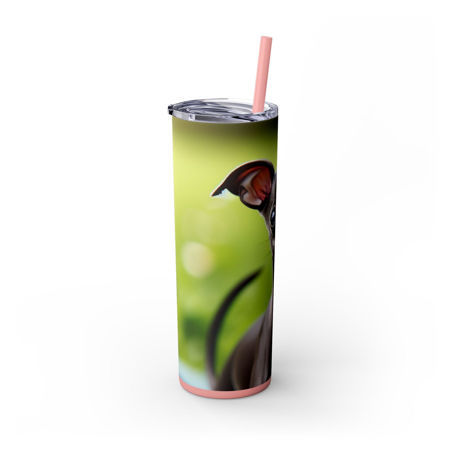 Italian Greyhound Tumbler with Straw, 20oz