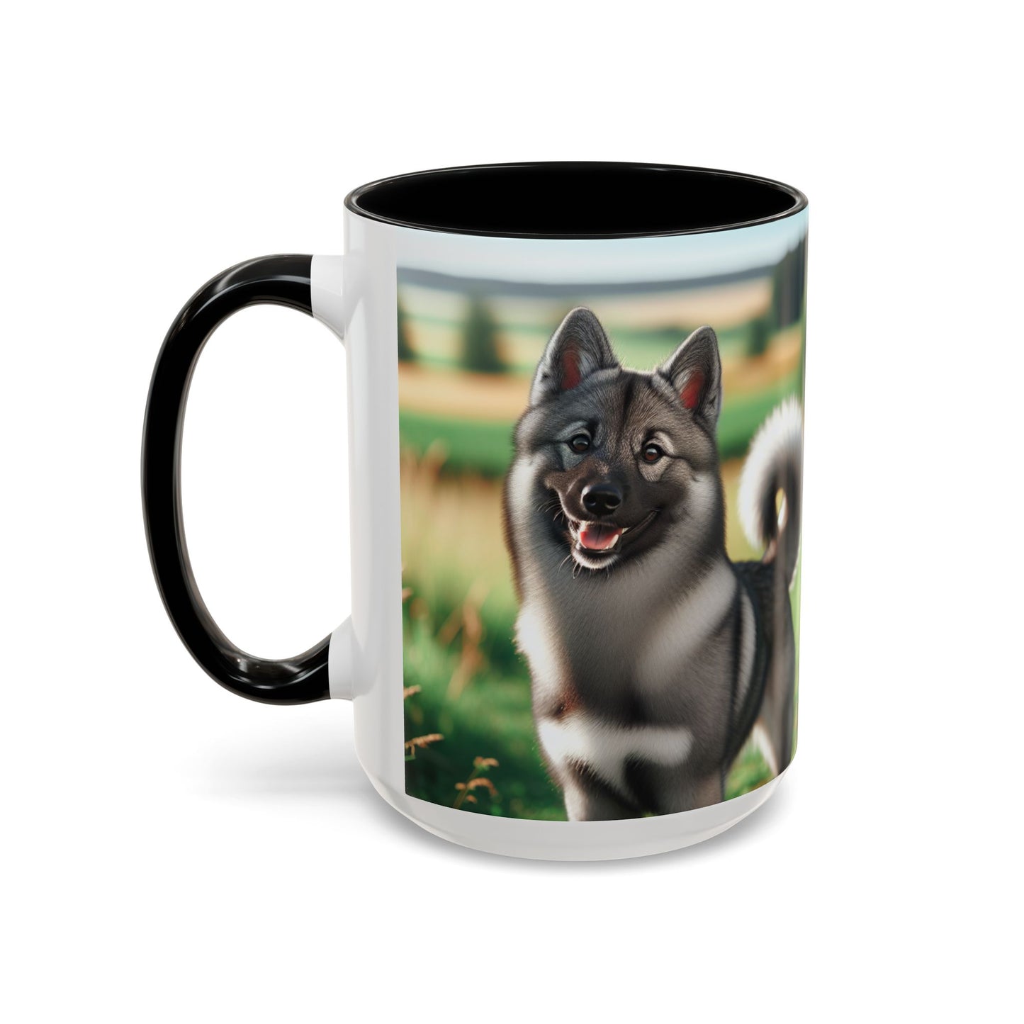 Norwegian Elkhound Accent Coffee Mug - Perfect Gift for Dog Lovers