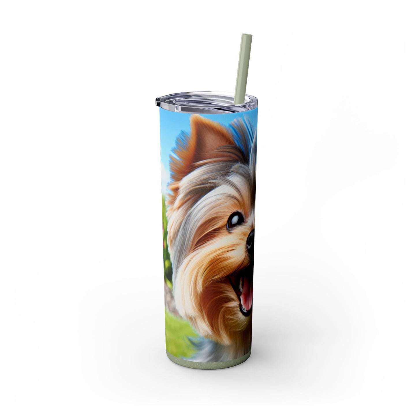 Australian Silky Terrier Tumbler with Straw, 20oz