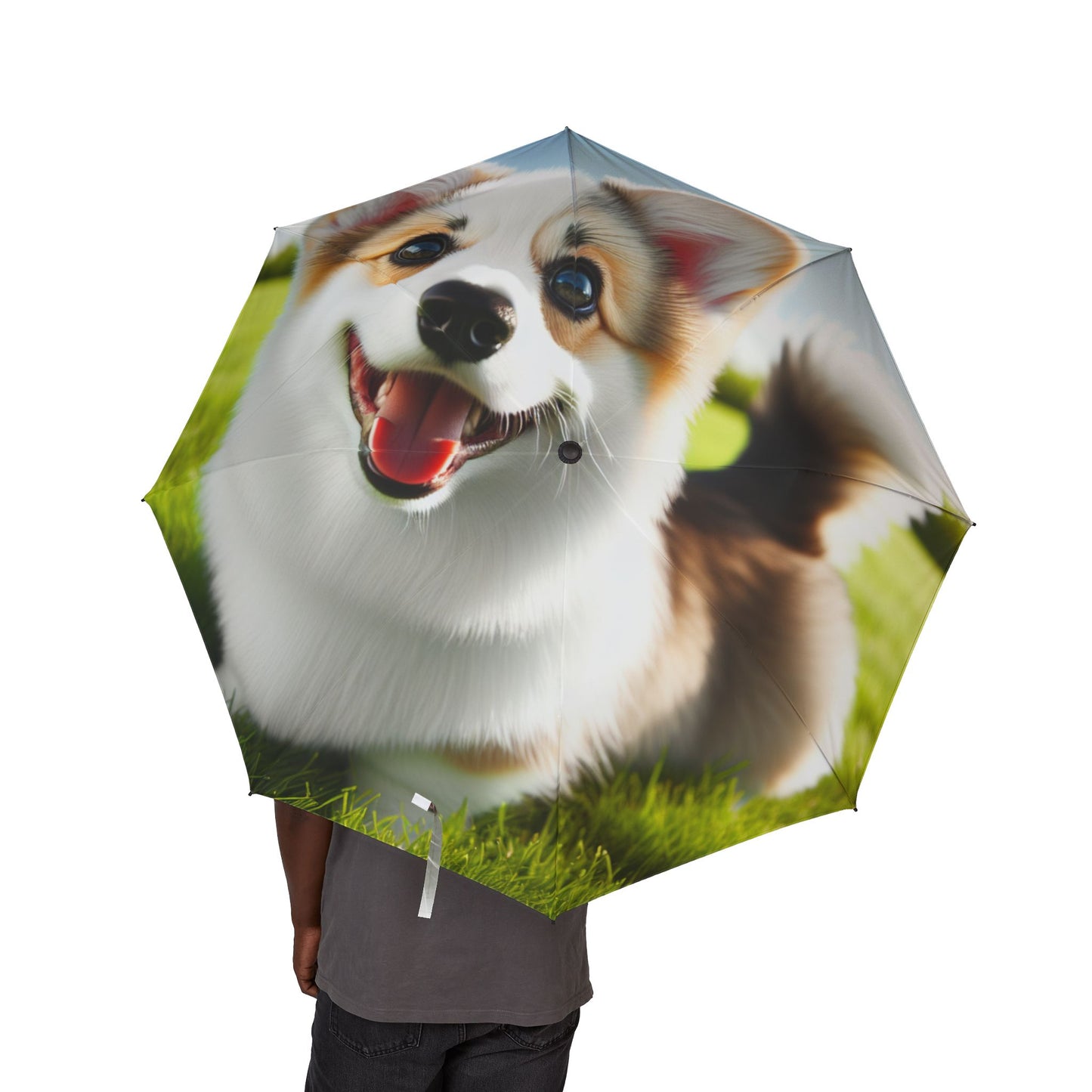 Welsh Corgi Cardigan Semi-Automatic Foldable Umbrella