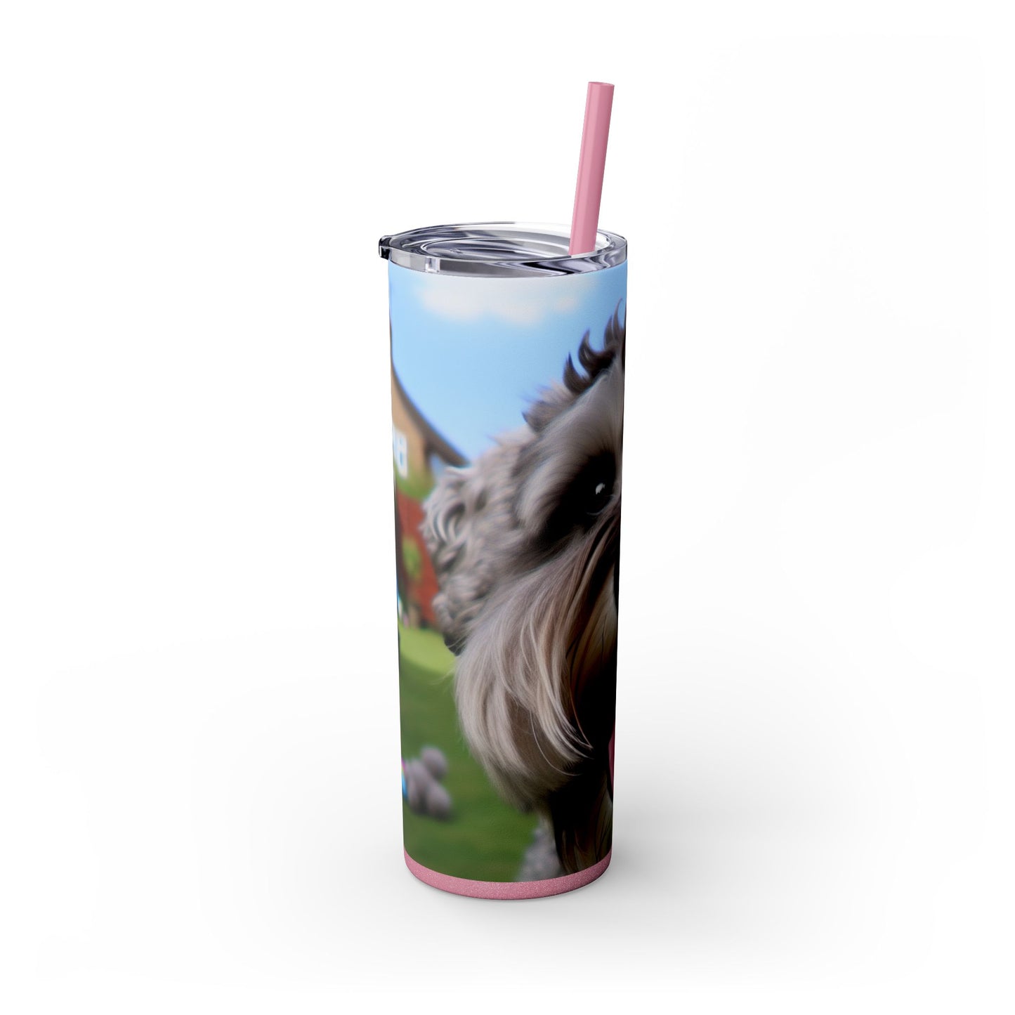 Schnoodle Skinny Tumbler with Straw, 20oz