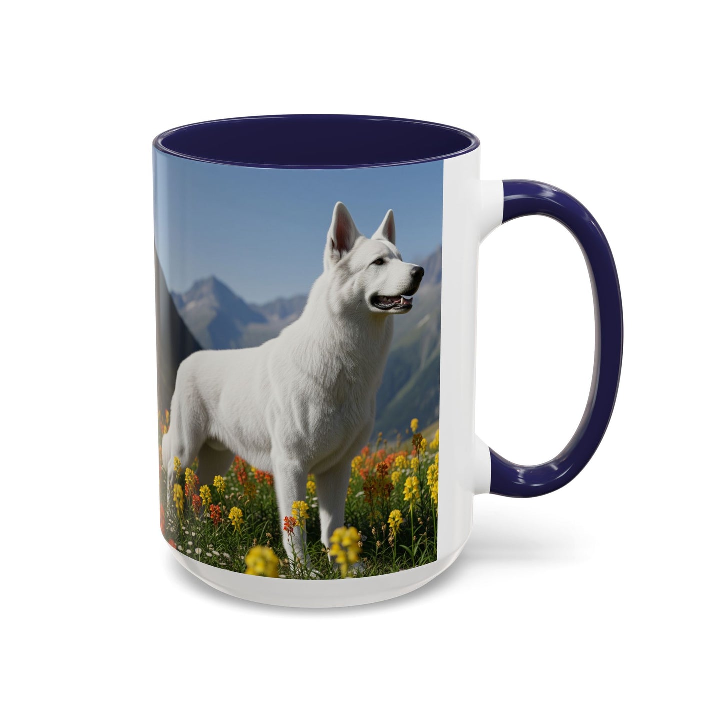White Swiss Shepherd Dog Accent Coffee Mug - Perfect Gift for Dog Lovers