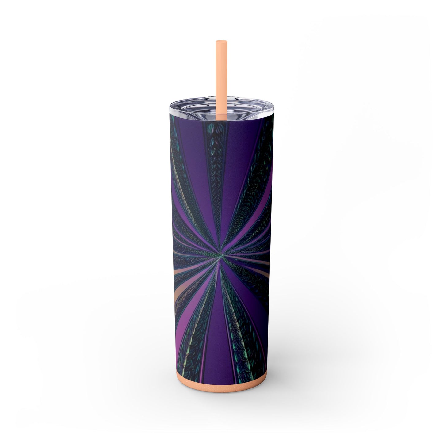 Optical Illusion Skinny Tumbler with Straw, 20oz