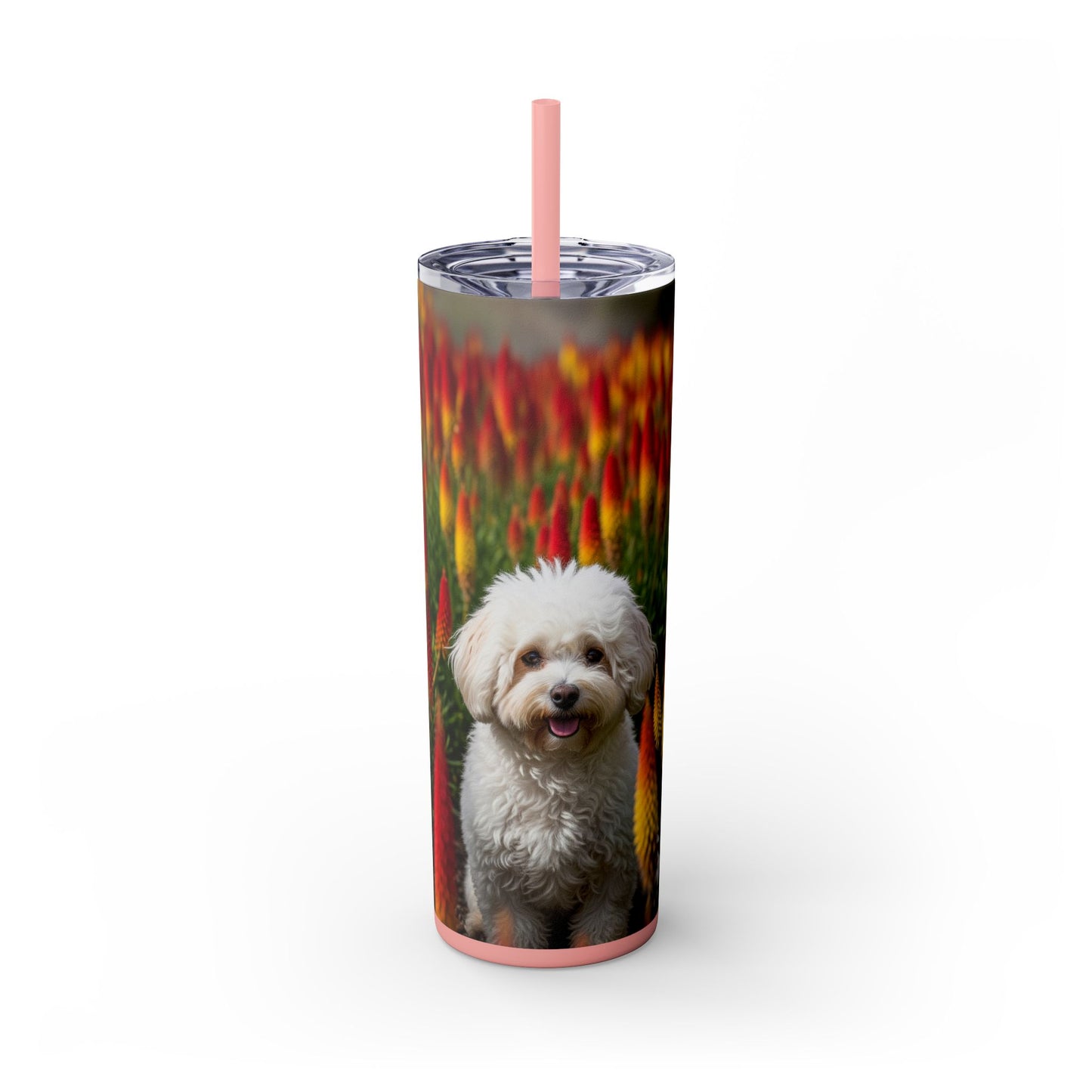 Bichonpoo Tumbler with Straw, 20oz