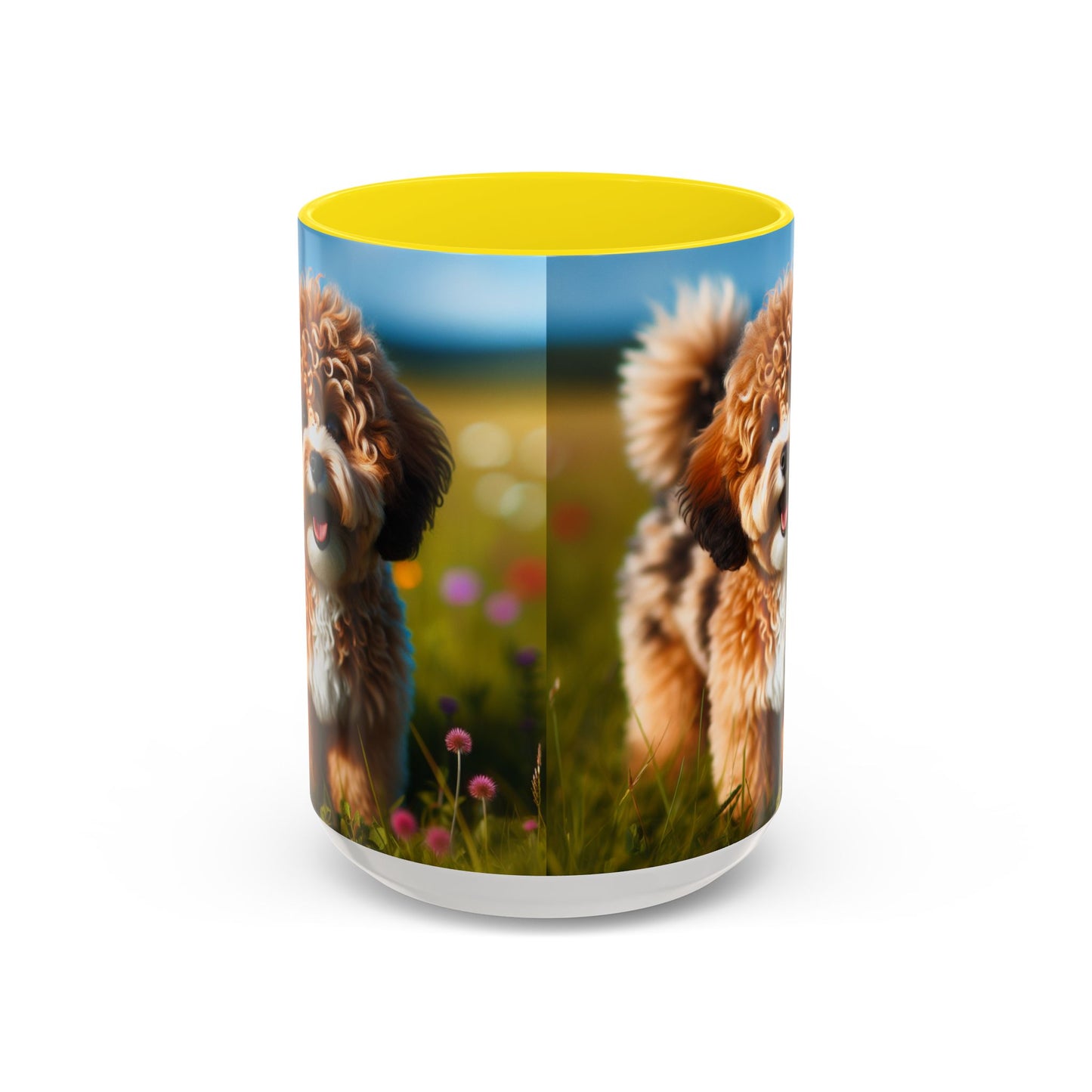 Russkaya Tsvetnaya Bolonka Accent Coffee Mug - Perfect Gift for Dog Lovers