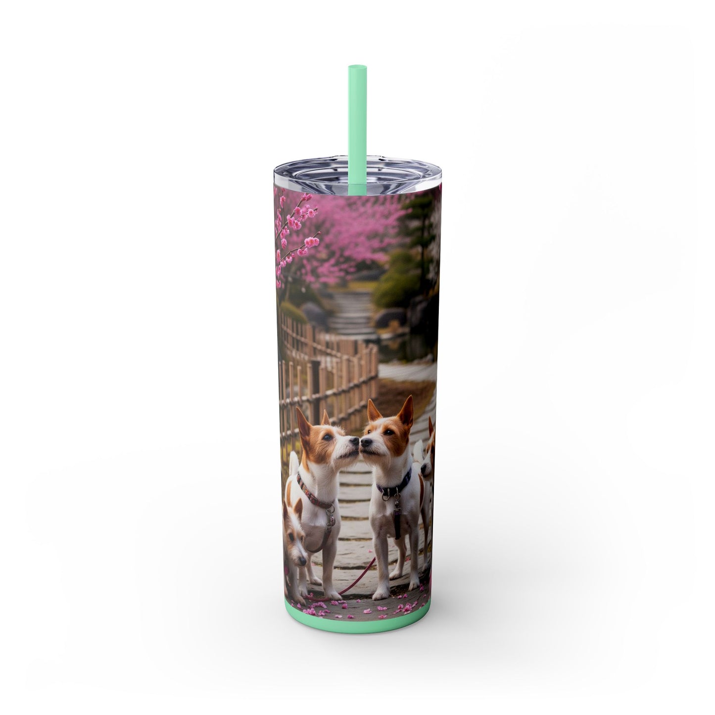 Japanese Terrier Tumbler with Straw, 20oz