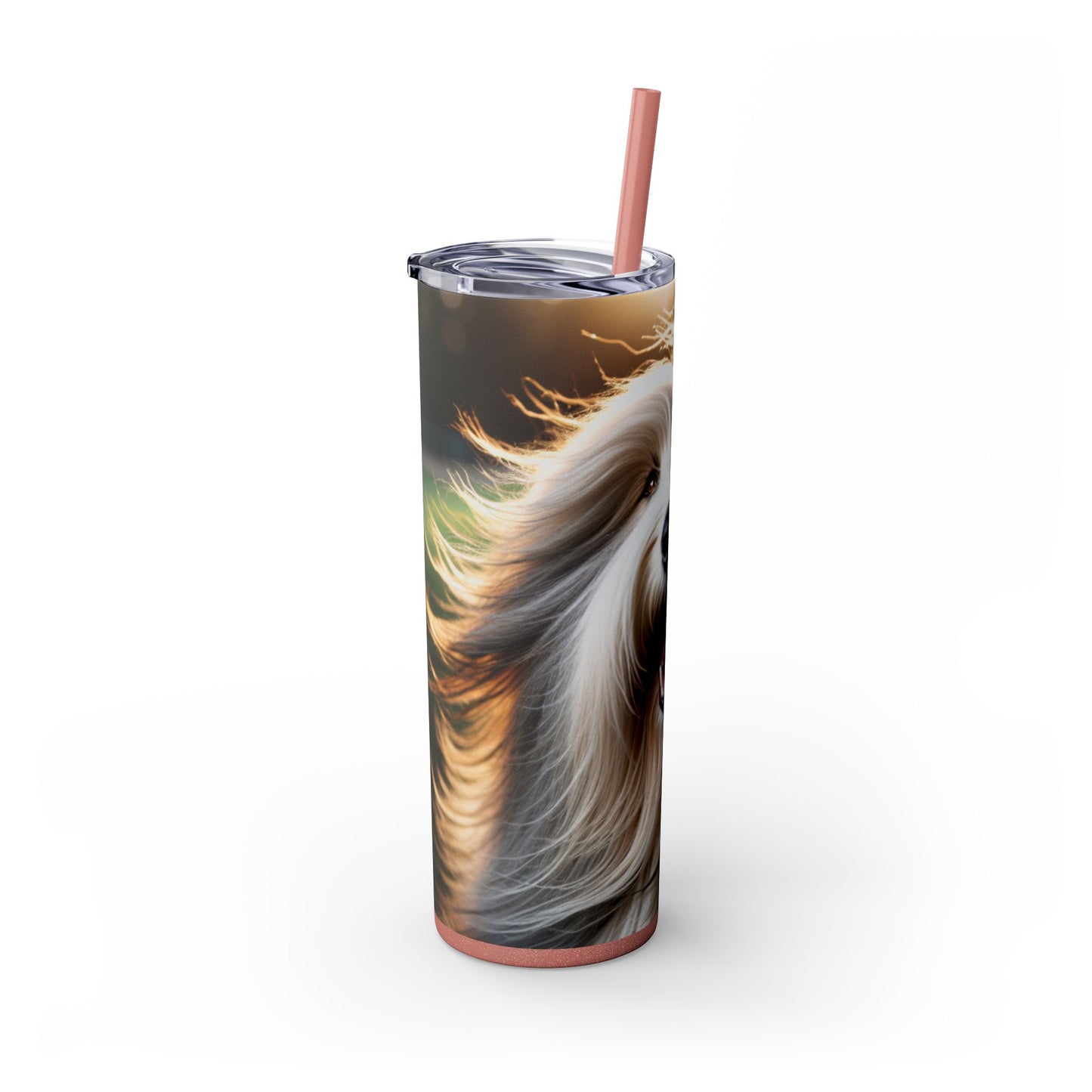 Bearded Collie Tumbler with Straw, 20oz