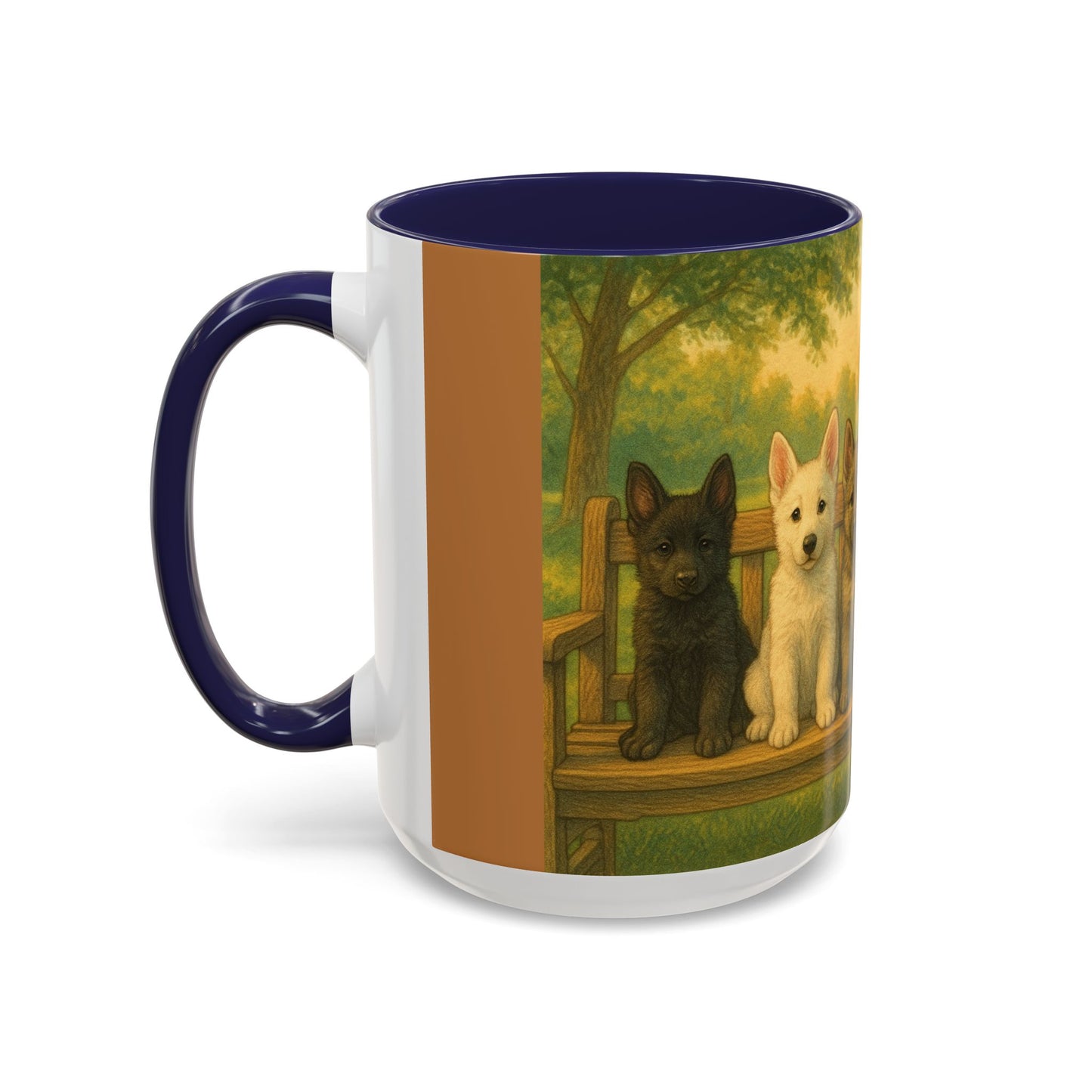 German Shepherd puppies Accent Coffee Mug - Perfect Gift for Dog Lovers