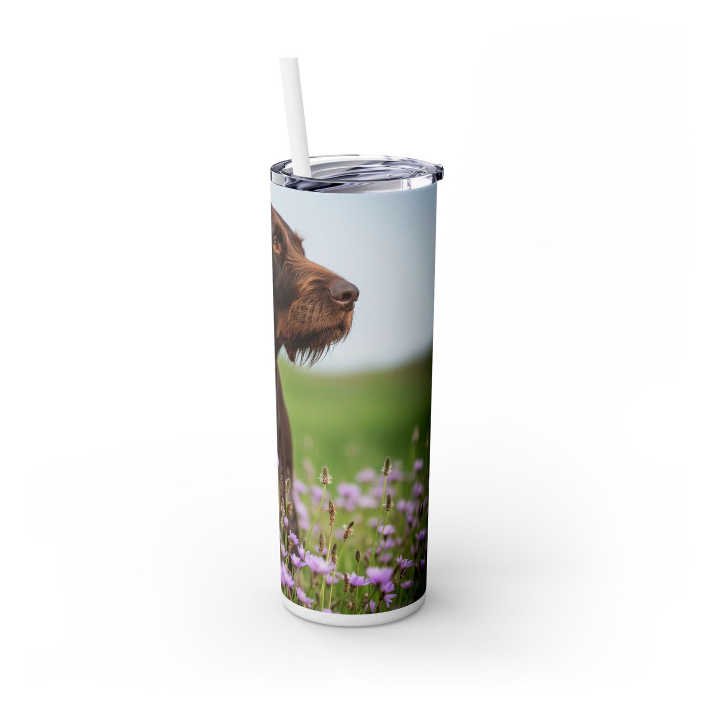 German Wirehaired Pointer Tumbler with Straw, 20oz