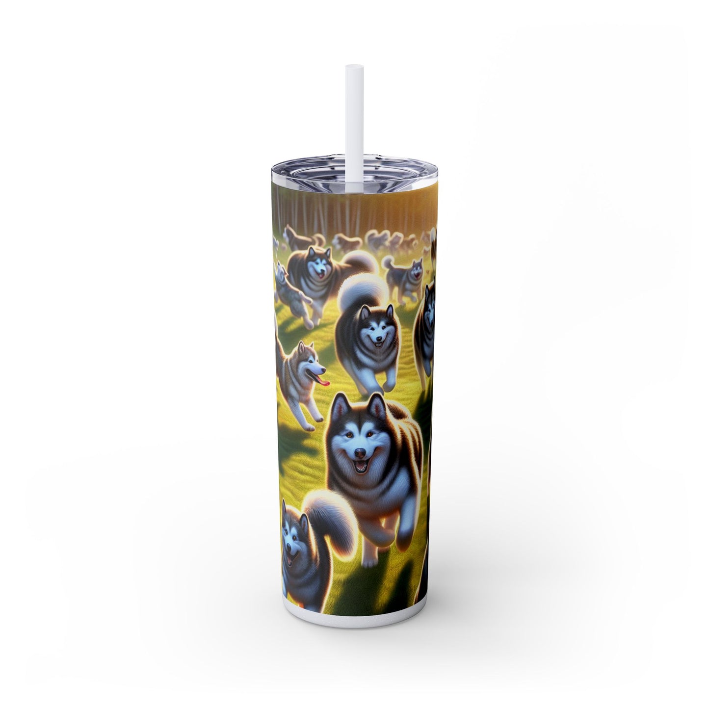 Alaskan Malamute Tumbler with Straw, 20oz