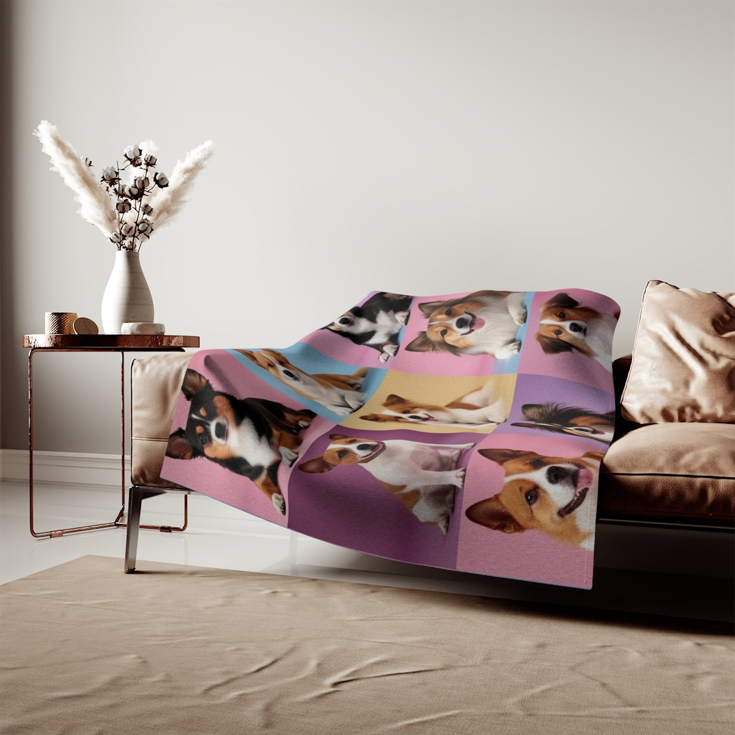 Pastel Dogs Sweatshirt Blanket