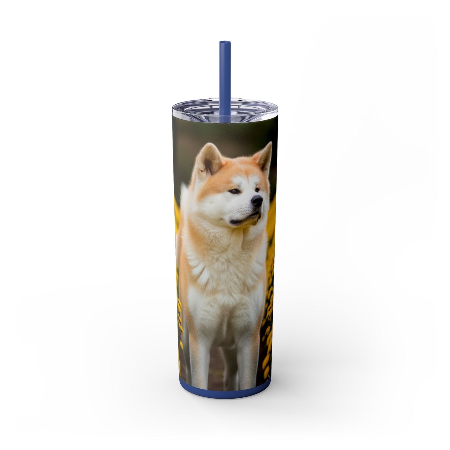 Japanese Akitainu Tumbler with Straw, 20oz