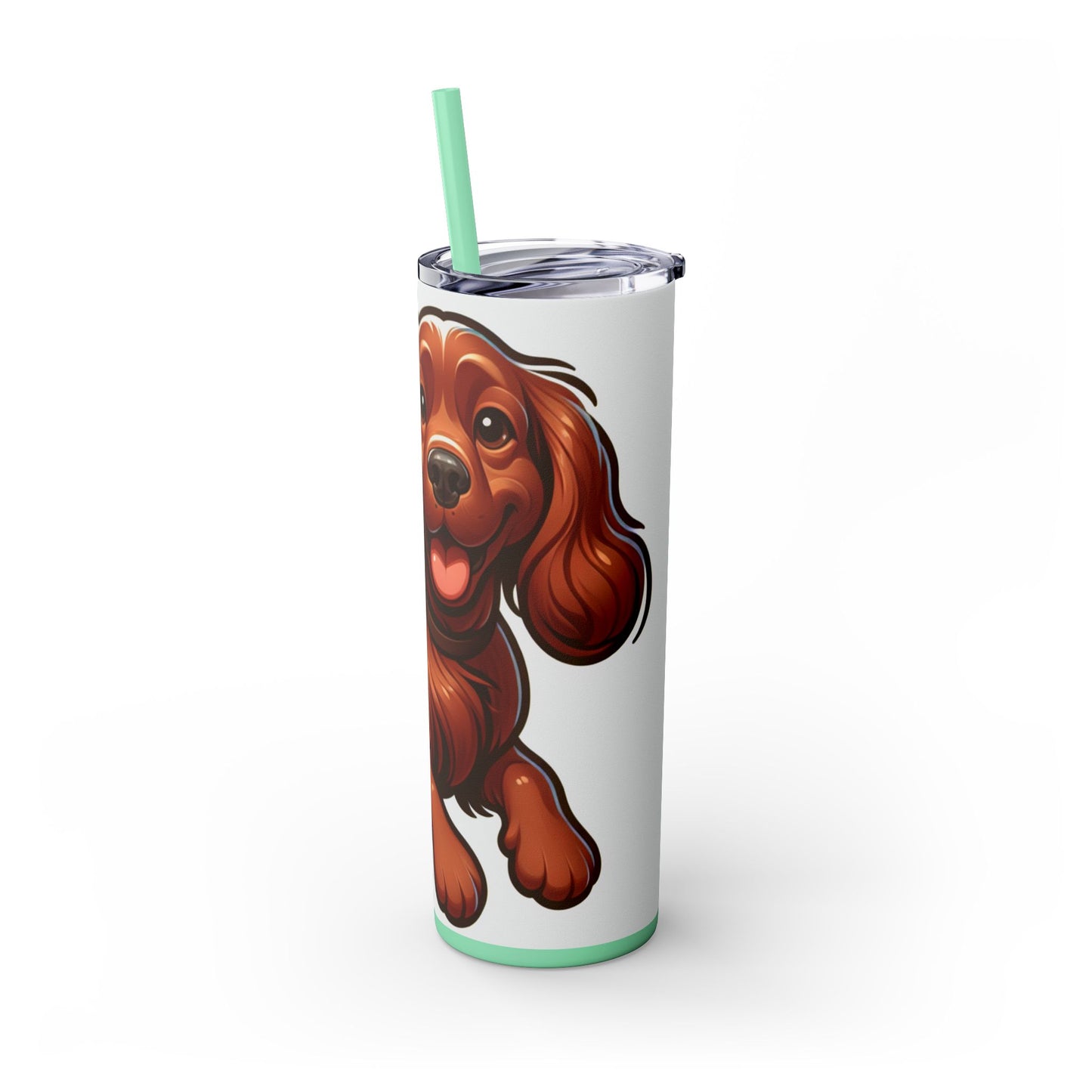Sussex Spaniel Skinny Tumbler with Straw, 20oz