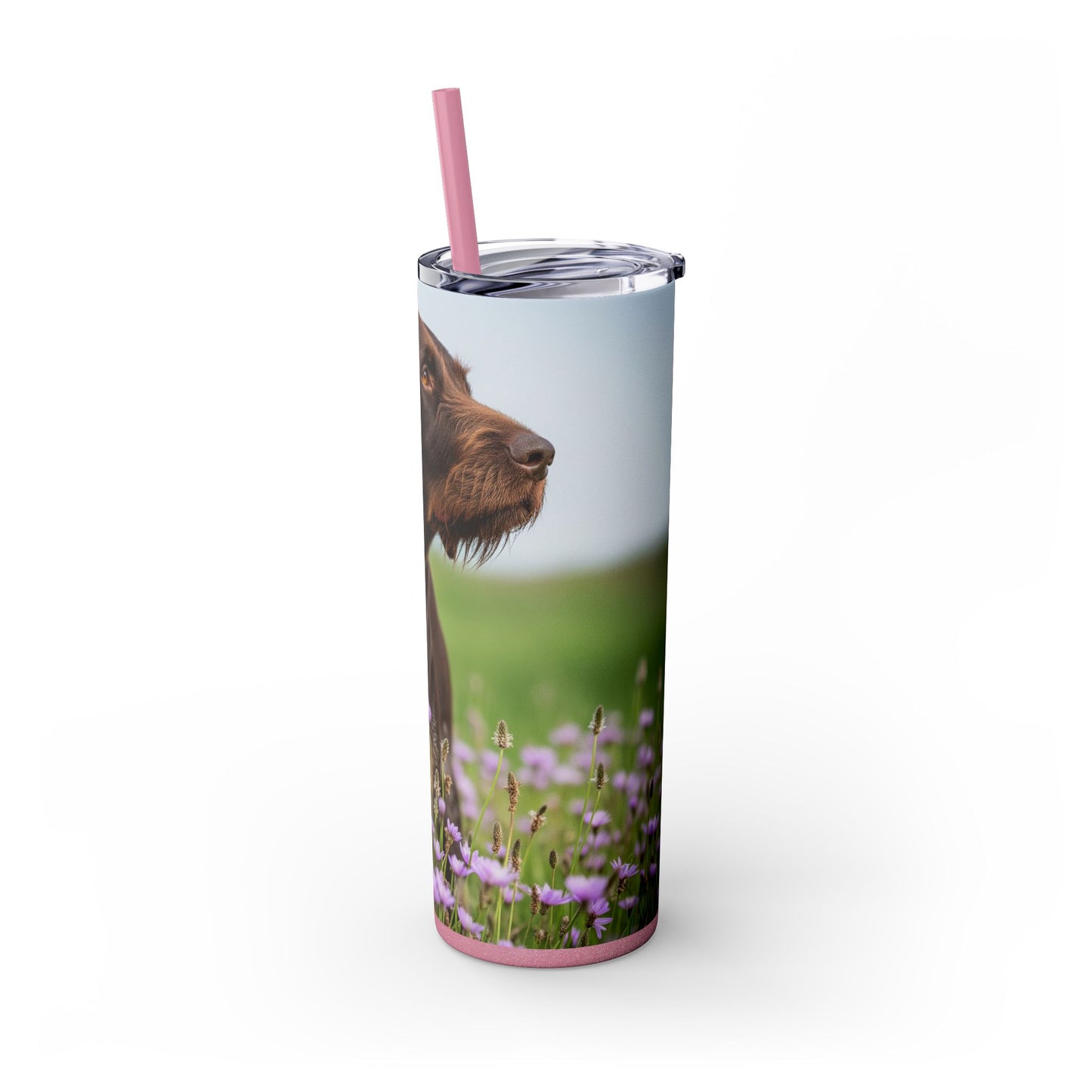 German Wirehaired Pointer Tumbler with Straw, 20oz