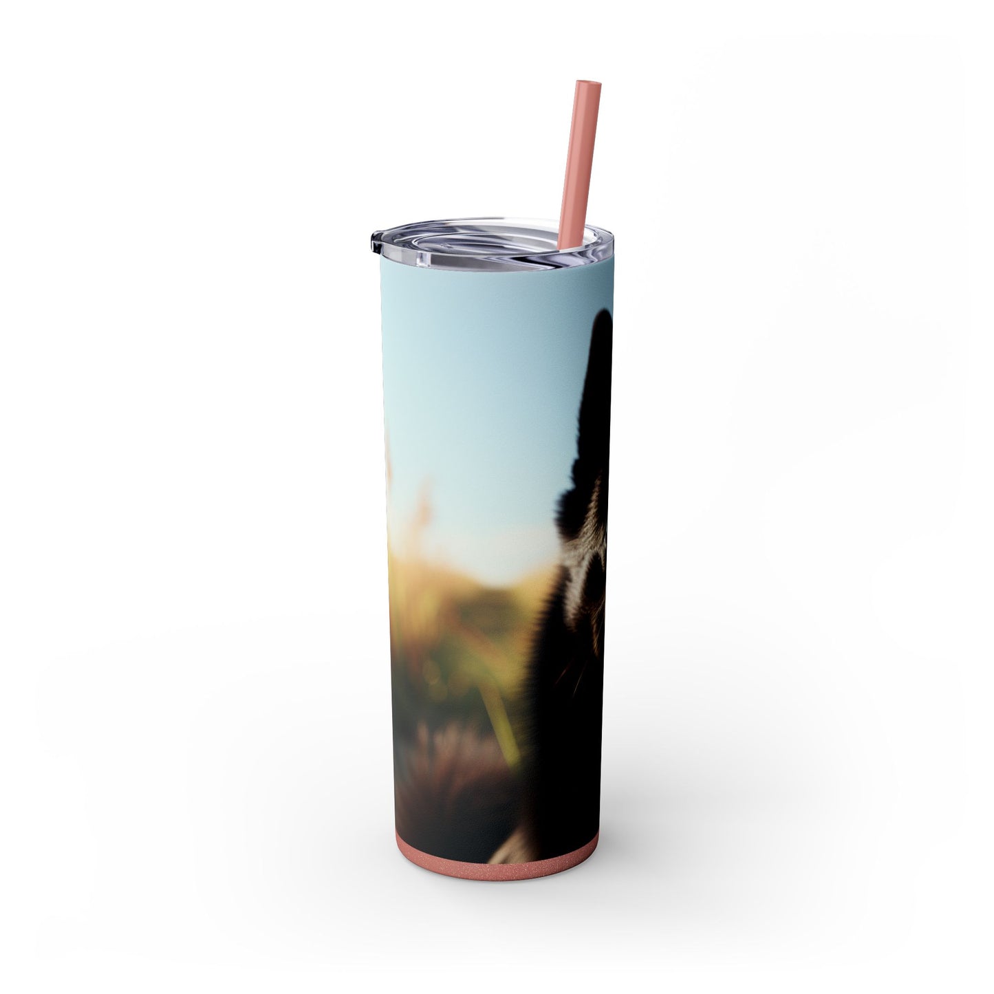 Schipperke Skinny Tumbler with Straw, 20oz