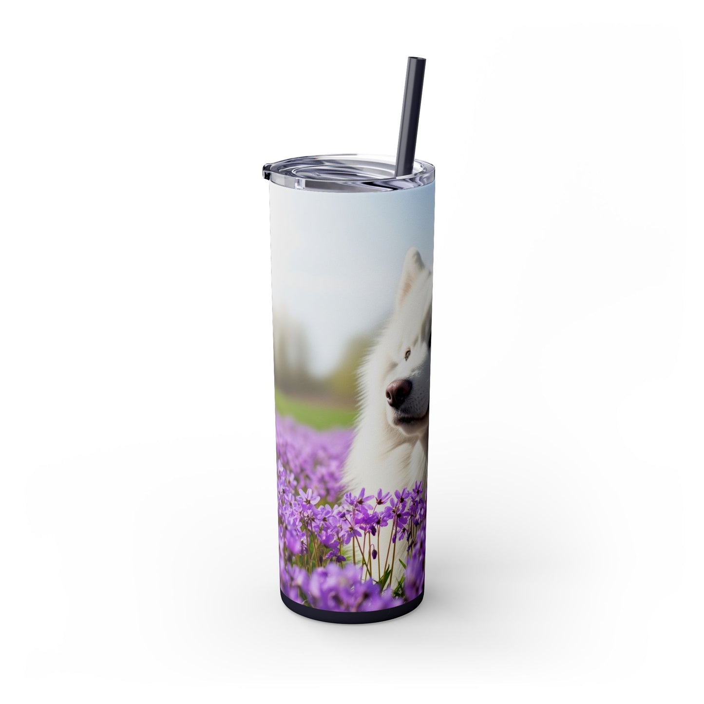 Samoyed Tumbler with Straw, 20oz