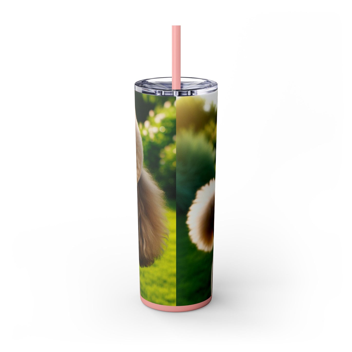 Standard Poodle Skinny Tumbler with Straw, 20oz