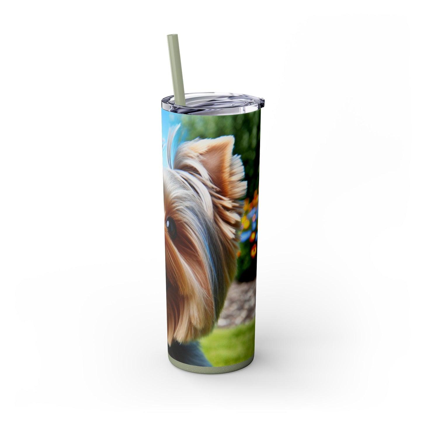 Australian Silky Terrier Tumbler with Straw, 20oz
