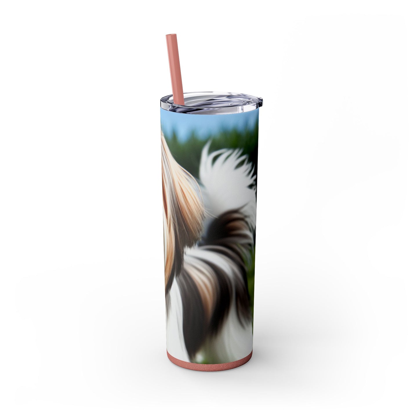 Biewer Terrier Tumbler with Straw, 20oz