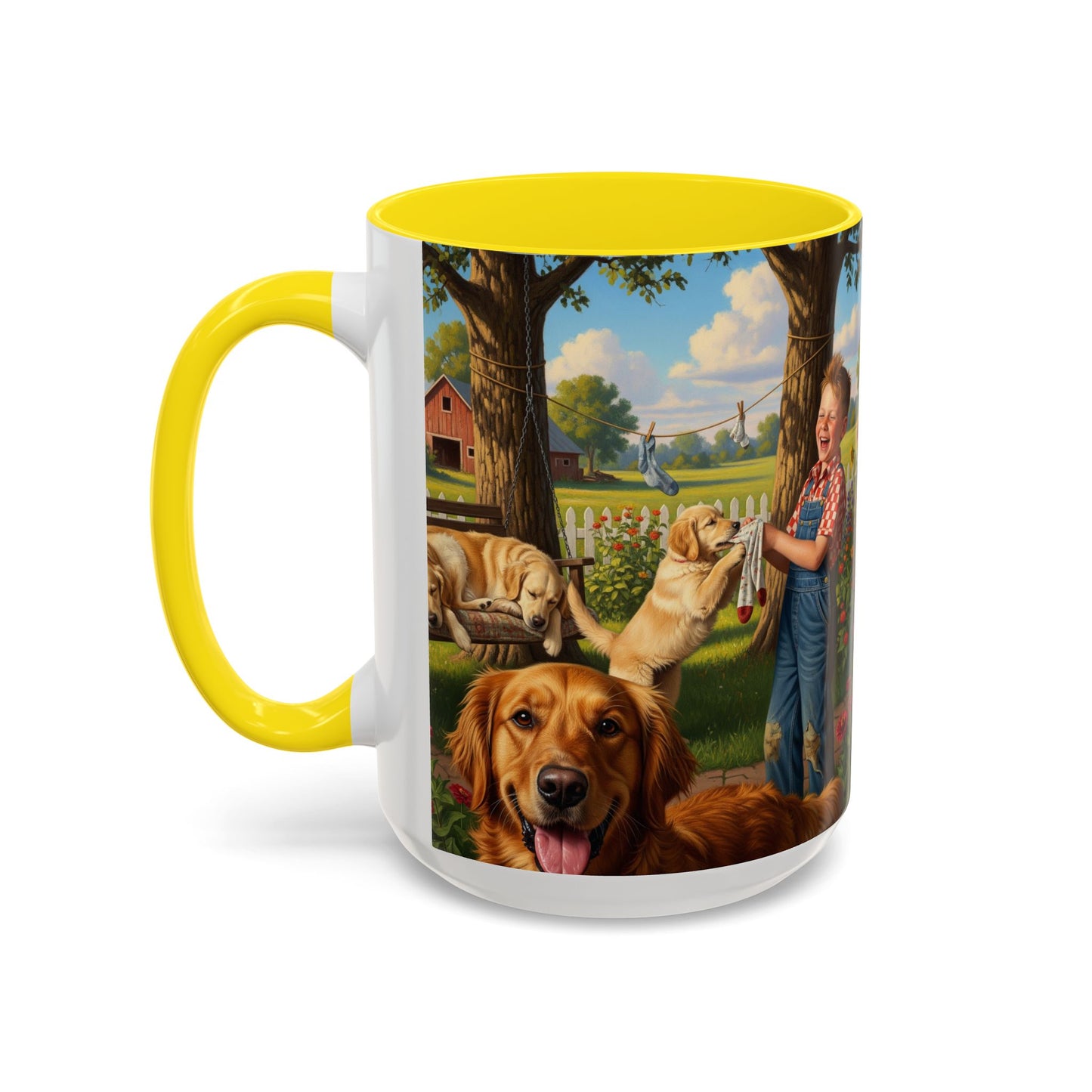 Golden Retriever Accent Coffee Mug - Perfect Gift for Dog Lovers